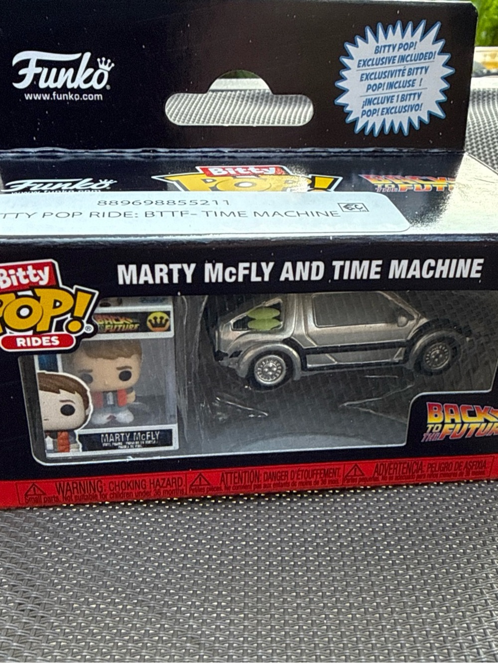 Funko Bitty Pop! Rides Marty McFly with Silver DeLorean